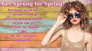 sprung for Spring Tease Princess Maya 1-800-601-6975